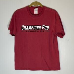 CHAMPIONS PUB Mauve Short Sleeve Unisex Crew Neck T Shirt Size Medium